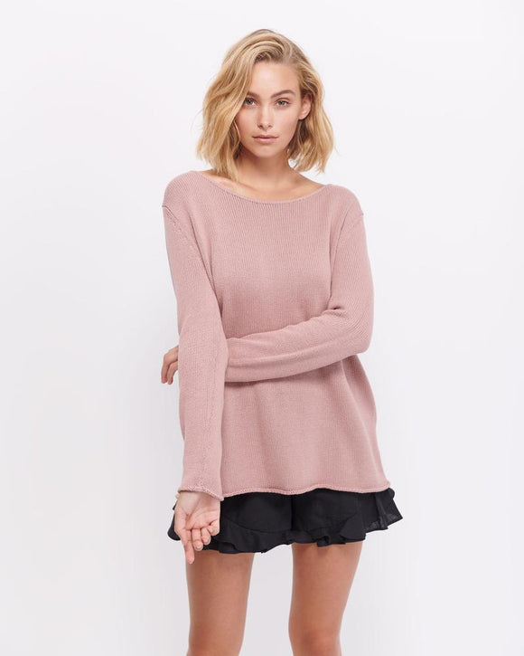 Aurora Cotton Knit - Dusty Pink