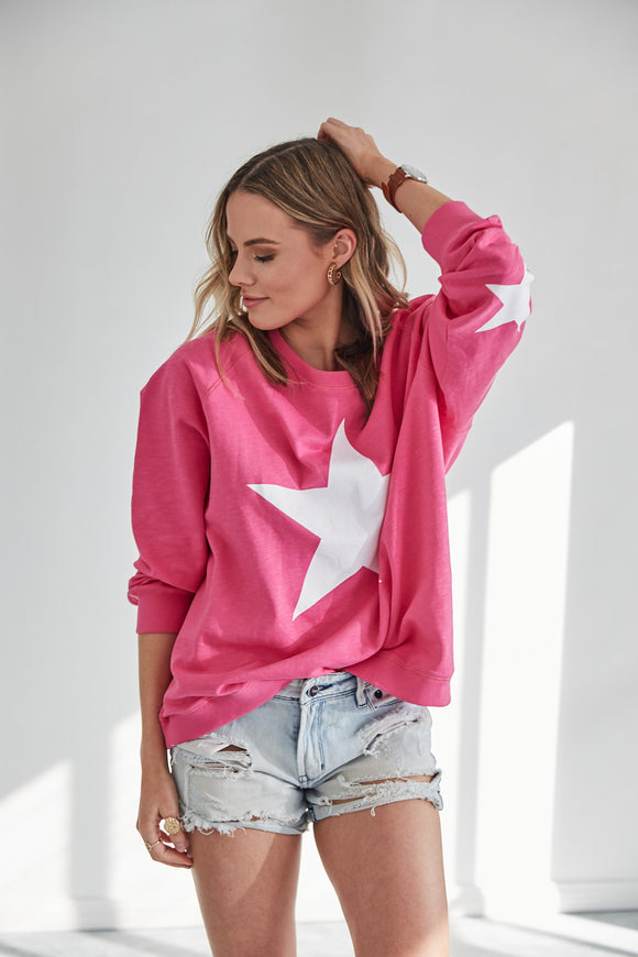 Freedom Sweater - Bright Pink