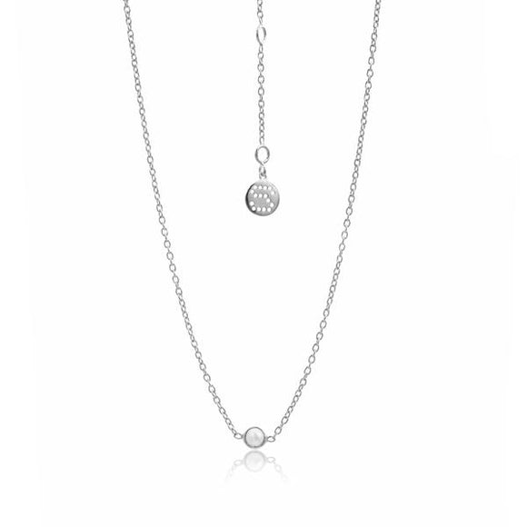 Pistil Necklace - Silver & Pearl