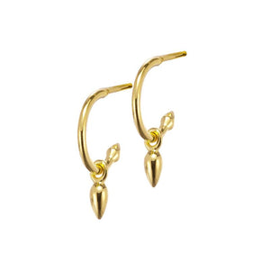 Anther Hoop Earrings - Gold
