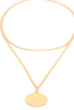 Lidia Double Necklace - Soft Matte Gold