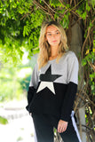 Contrast Star Sweater