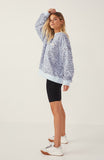 Piper Sweater - Blue Leopard