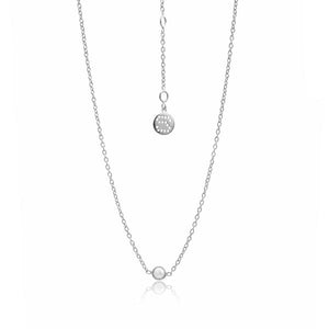 Pistil Necklace - Silver & Pearl