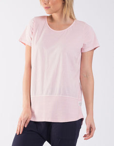 Rib Short Sleeve Tee - Pink