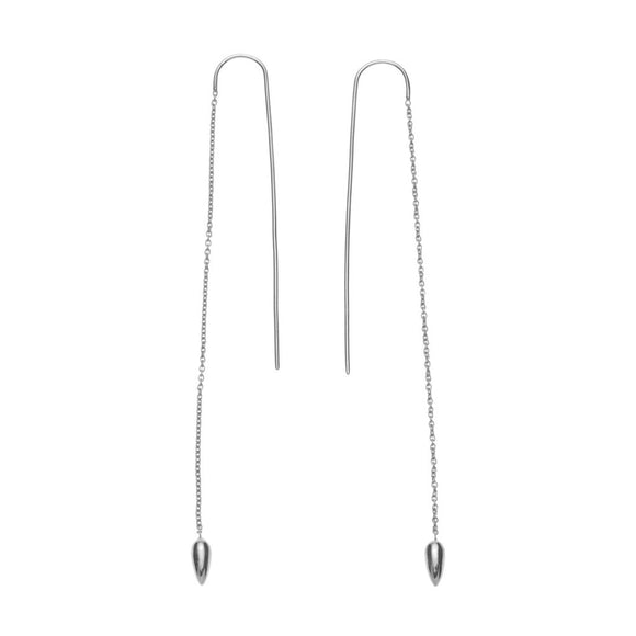 Anther Threaded Earrings - Silver