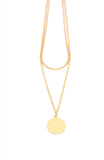 Lidia Double Necklace - Soft Matte Gold